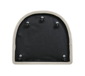 English Elm Contemporary Sculpted Barrel-Back Arm Chair with Smooth Casters, Neutral Textured Upholstery, Stylish Accent Seating taupe 27 L x 26 W x 33 H B2741P400836