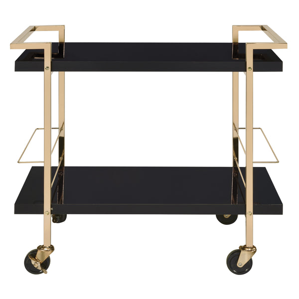 OSP Home Furnishings Alios Serving Cart Black/Gold