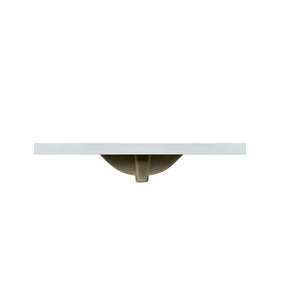 English Elm 35.98"w Floating Bathroom Vanity with Ceramic Basin and White Stone Countertop T3785S00017