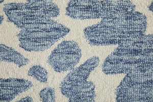 Feizy Rugs Wallace Hand-tufted Wool Rug - Durable, Textured Design For High-traffic Areas In Modern Spaces Blue,Ivory Wool Wal8a39fblu000f00