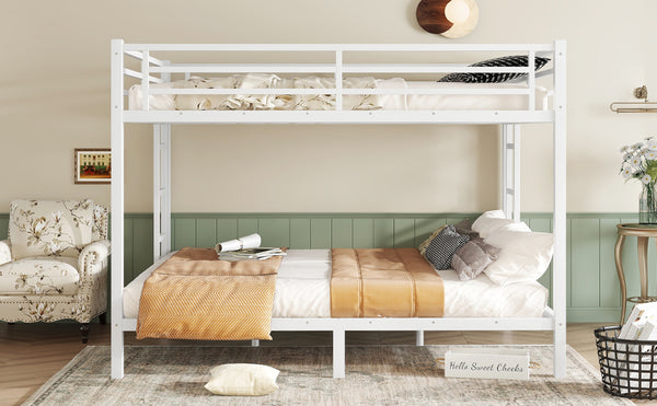 English Elm Metal Queen-Over-Queen Bunk Bed For Teens & Adults | Space-Saving, Durable, Noise-Reducing Design W1580S00122