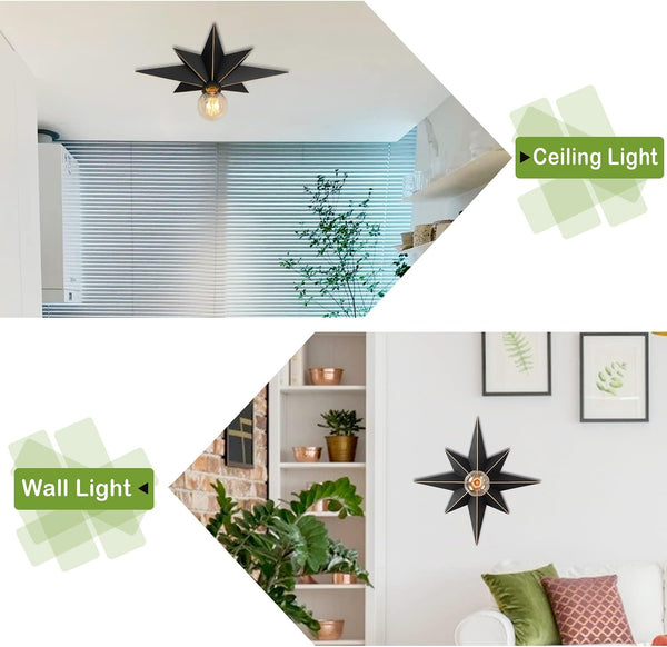 English Elm Flush Rattan 3-Light Semi Flush Mount Ceiling Light Fixture – Handwoven Eco Boho Farmhouse Chic Ambient Black W2738P185414