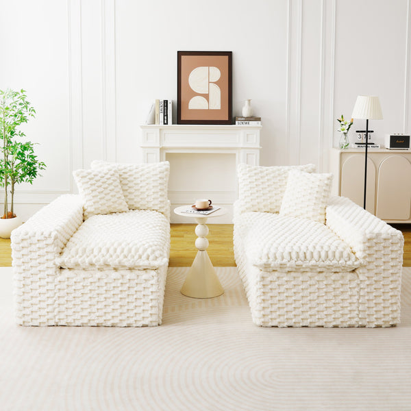 English Elm Luxury Turtle Velvet Multifunctional Sofa - Modular 4-Seater White/Green/Black/Pink, 400lb Capacity, Cozy Stylish Living Room Statement Piece W3371S00039