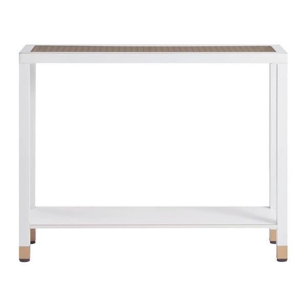 English Elm Glass Console Table Two Tier Tempered Shelf Narrow Foyer Entryway Gold Metallic Frame White+Gold W3587P456243