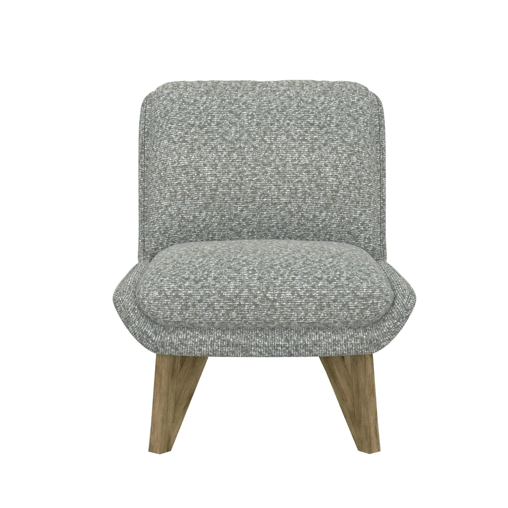 English Elm Wallace & Bay - Gray Armless Accent Chair — Pewter Contemporary Solid Wood Seat, Low-Maintenance, Stylish Home Accent B2709P212456