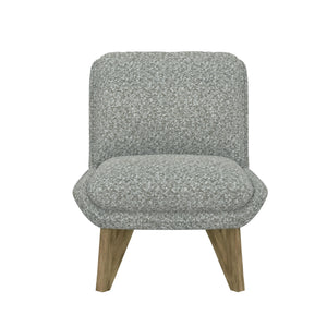 English Elm Wallace & Bay - Gray Armless Accent Chair — Pewter Contemporary Solid Wood Seat, Low-Maintenance, Stylish Home Accent B2709P212456