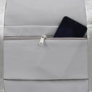 English Elm Luggage 5 Piece Hardside Abs Set with Front Access Carry on and Tsa Spinner Wheels Silver N732P391579D