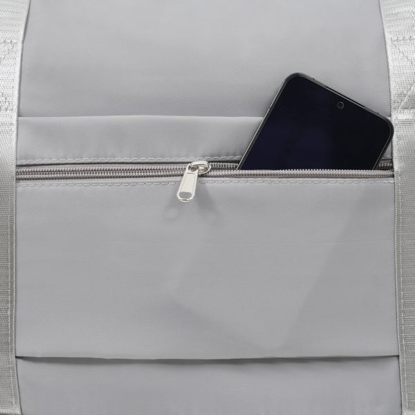 English Elm Luggage 5 Piece Hardside Abs Set with Front Access Carry on and Tsa Spinner Wheels Silver N732P391579D
