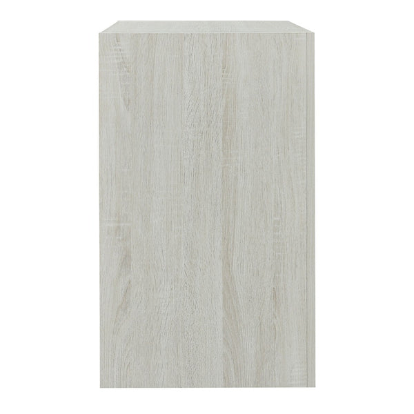 English Elm Modern 3-Drawer Nightstand Beige Finish with Dovetail Full-Extension Drawers, Metal Hardware, 30"W x 17"D x 27"H B2741P405641