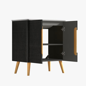 English Elm Cc0430f308 Etna Freestanding Bathroom Vanity Handleless Oak Cabinet Modern Bath W1865P330155