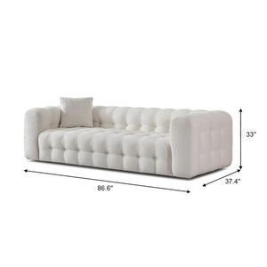 English Elm Eden Boucle Chesterfield Sofa Tufted Button Back Rolled Arms for Living Room B183P231861