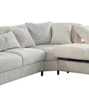 English Elm Argo Contemporary L-shaped Sectional Sofa with Steel Base and Six Seat Capacity Beige B009S02184