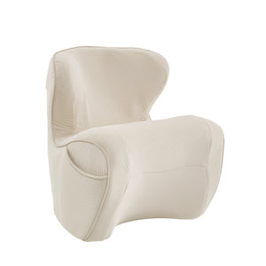 English Elm Ergonomic Floor Chair Velvet Upholstered Lumbar Support Seat for Reading Nook or Lounge Beige W1097P462002