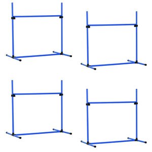 English Elm PawHut Rolling 48" T-Stand Bird Playstand with Large Perch, Stainless Bowls, Tray & Wheels Blue W2225P173788