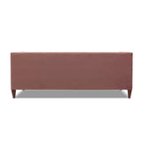 English Elm Jack 84" Modern Tuxedo Tufted Sofa, Ash Rose Pink Velvet