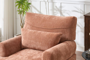 English Elm Modern Chaise Lounge with Plush High-Resilience Cushion and Solid Wood Frame for Durable Comfort Orange W2120P296385
