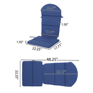 English Elm Christopher Knight Home® - Chair Cushion - Dark Blue Adirondack Cushion For Outdoor Seating, Water-Resistant & Easy Care N769P577022N