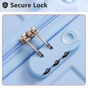 English Elm Luggage Set 3 Piece Abs Hard Shell Expandable Suitcase with Tsa Lock Spinner Wheels Sky Blue N730P296584S