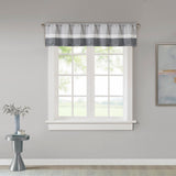 Madison Park Amherst Transitional Polyoni Pintuck Valance MP41-4377 Grey