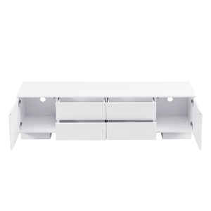 English Elm Vibe Haus Minimalist Media Console with Cabinets and Drawers for Living Room N724P360376K