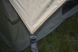 English Elm Inflatable Glamping Tent 4 Season Waterproof Air Beam Frame Shelter for 4 to 6 Persons Army Green W640P244860