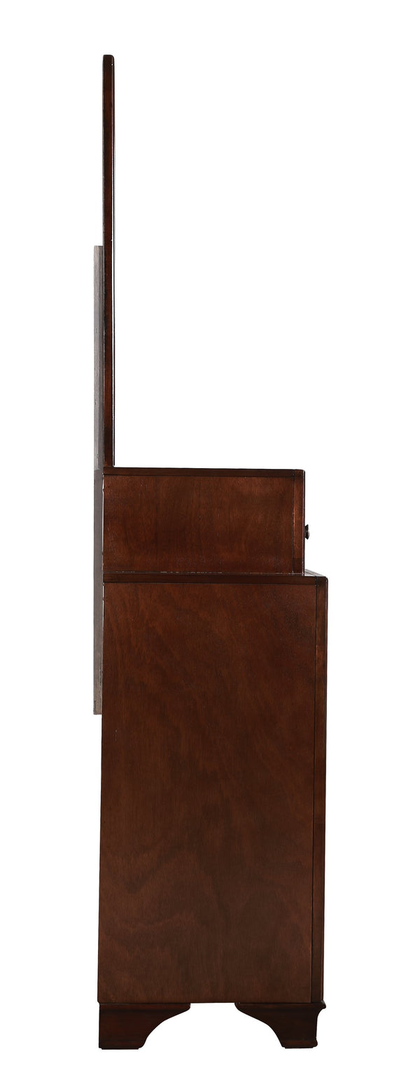 English Elm LaVita Solid Hardwood 10-Drawer Dresser with Jewelry Drawers, Durable Oak Finish, Spacious Storage Cappuccino 42 L x 69 W x 20 H B078108499