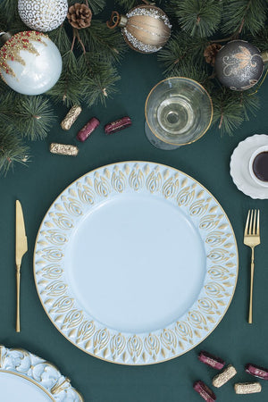 English Elm 8 Pack Plastic Charger Plates - Stylish 14" Dinnerware For Elegant Events, Parties & Everyday Use W2078P234113