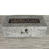 English Elm Fiber Reinforced Concrete Propane/Natural Gas Fire Pit Table