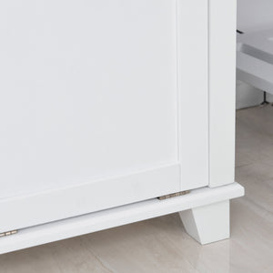 English Elm HOMCOM Tilt-Out Laundry Sorter Cabinet with Dual Hampers & Shelves, Water-Resistant MDF, 30" W W2225P173990