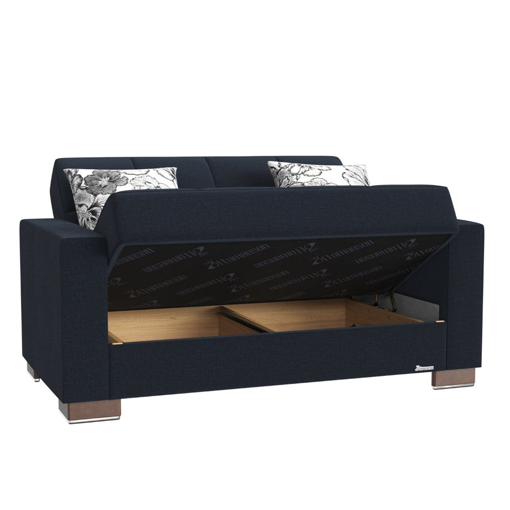 English Elm Primenest Zenaero Convertible Loveseat With Storage - Modern Dark Blue Upholstered Comfort & Style B030P281750-GIGA