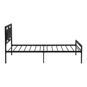 English Elm Twin Sturdy Metal Bed Frame for Twin Mattress — Quiet, Tool-Included Assembly, No Box Spring Needed, 300LB Capacity Black 43.7 L x 24 W x 3.35 H W2297P347753