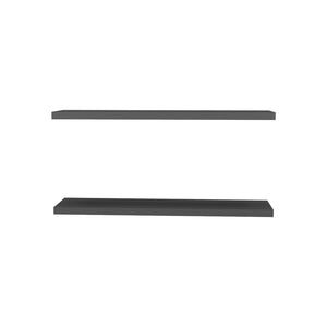 English Elm Floating Shelf Lyle Matte Gray - Set of 2 Engineered Wood Wall Shelves 47.2" Space-Saving Display Solution B092P238729