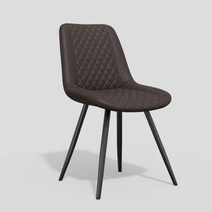 English Elm Modern Dining Chairs Set Of 2 - Pu Leather Upholstered Comfort With Metal Legs For Kitchen Dining T3950P394499