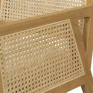 English Elm Natural Rattan Woven Armchair Set Rubberwood Farmhouse Coastal Dining Seating Pair Beige,Natural N776P385750N