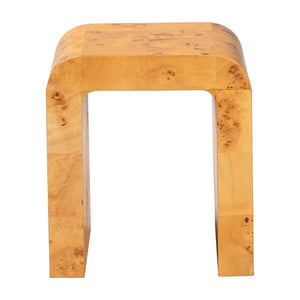 English Elm Hand-carved Solid Suar Wood Pedestal Accent Table with Scalloped Edge Boho Decor B2750P467775