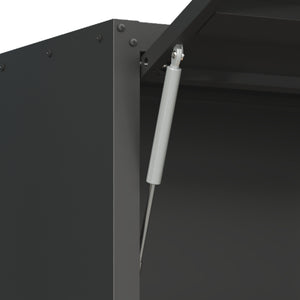 English Elm Heavy Duty Wall Mounted Steel Cabinet Locking Lift Door Garage Workshop Storage Black T2398P236482