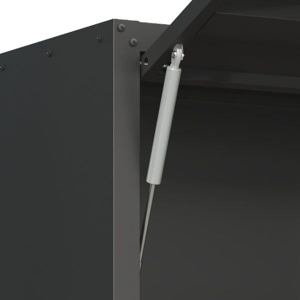English Elm Heavy Duty Wall Mounted Steel Cabinet Locking Lift Door Garage Workshop Storage Black T2398P236482