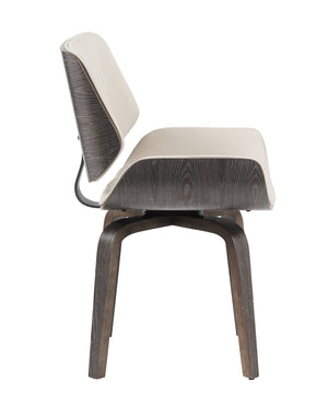 English Elm Mid-Century Modern Dining Chair Set Of 2 - Ergonomic 360° Swivel, Plush Pu Leather For Ultimate Comfort N842P290057A