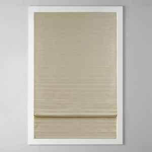 English Elm Printed Faux Silk Room Darkening Cordless Roman Shade with Thermal Backing, OEKO‑TEX Certified Energy Efficient Window Covering taupe 6.04 L x 11.42 W x 7.48 H B03598313
