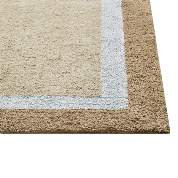 JLA Home Madison Park - Cotton Plush Tufted Bath Rug with Skid-Resistant Backing, Machine Washable, Soft Absorbent Luxury Blue MP72-5075