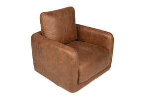 English Elm 360-degree Swivel Boucle Accent Chair with Sculptural Frame for Modern Living Rooms B089P416562