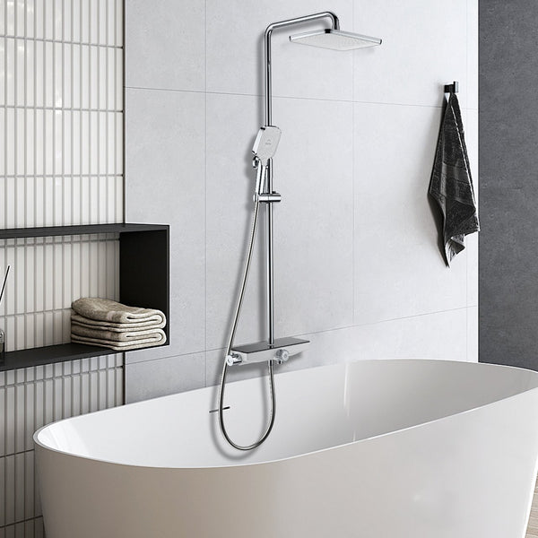 English Elm Triple Function Wall Mounted Shower System with Rainfall Handheld and Copper Body W2071P227920