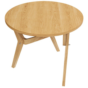 English Elm Round Solid Rubberwood Adjustable Height Coffee Cocktail Table for Modern Living Rooms N735P369877N