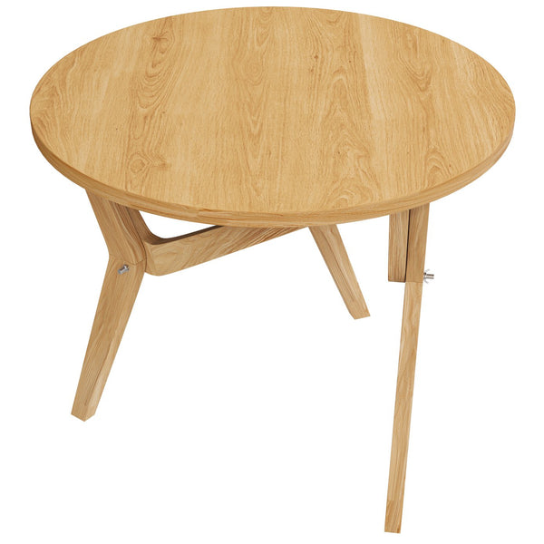 English Elm Round Solid Rubberwood Adjustable Height Coffee Cocktail Table for Modern Living Rooms N735P369877N