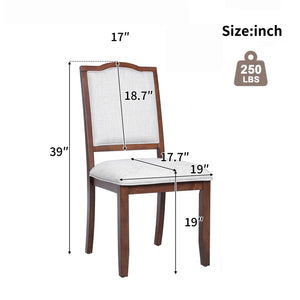 English Elm Farmhouse Upholstered Dining Chairs Set of 4 with High Back, Comfortable Modern Seating for Home Use Cherry N752P271803C