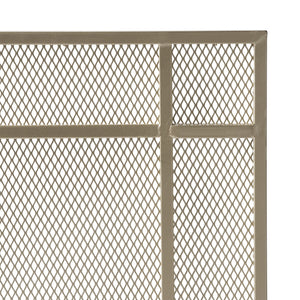 English Elm Christopher Knight Home® - FIRE Markus Modern Single Panel Iron Firescreen with Brushed Silver Finish, Minimalist Mesh Guard Gold 65183.00GLD
