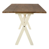 OSP Home Furnishings Albury Flip Top Table Wood/White