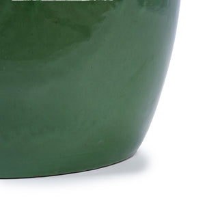 English Elm Set Of 3 Ceramic Flowerpots - Handcrafted Antique Green Planters For Modern Home & Garden Decor W3273P321483-GIGA