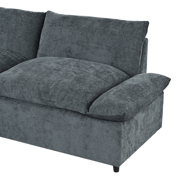 English Elm [not Sold Separately] Deep Gray Modular Sectional with Storage and Overstuffed Cushions N767P234446R