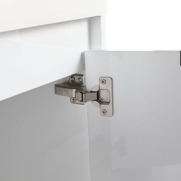 English Elm 36" Bathroom Vanity With Resin Sink, Soft-Close Doors & Side Cabinet For Modern Elegance & Storage W999S00420